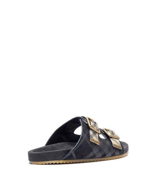 Burberry White Urchin Check Sandals for men