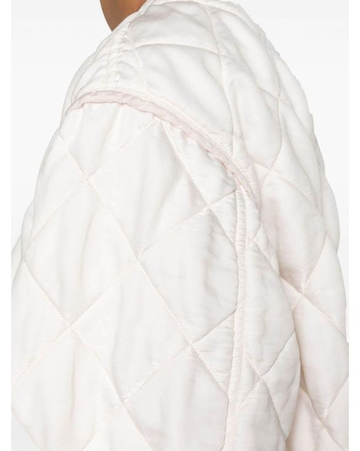 Forte Forte White Quilted Bomber Jacket