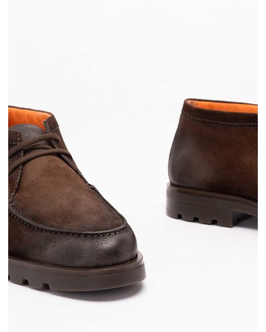 Santoni Brown 'Rock' Lace Up for men