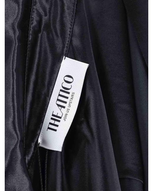 The Attico Black Mini Shirt Dress