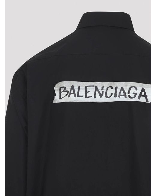 Balenciaga Blue Ls Large Fit Shirt for men