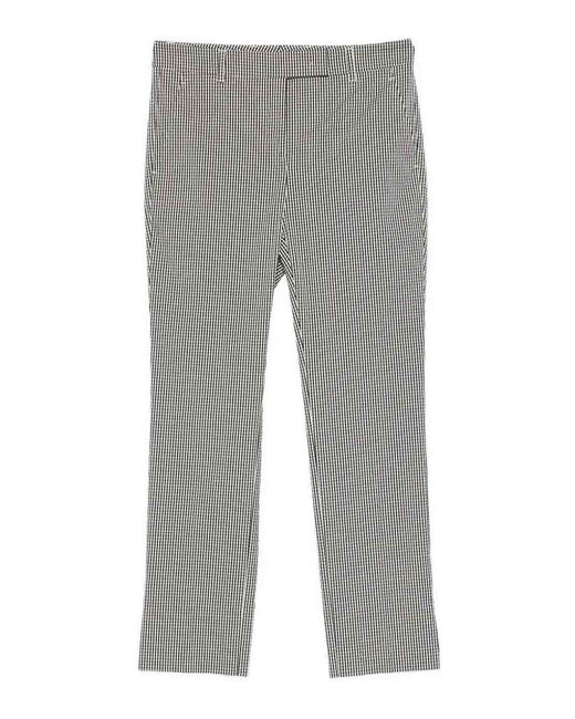 Incotex Gray Kimama Gingham-Pattern Straight-Leg Trousers
