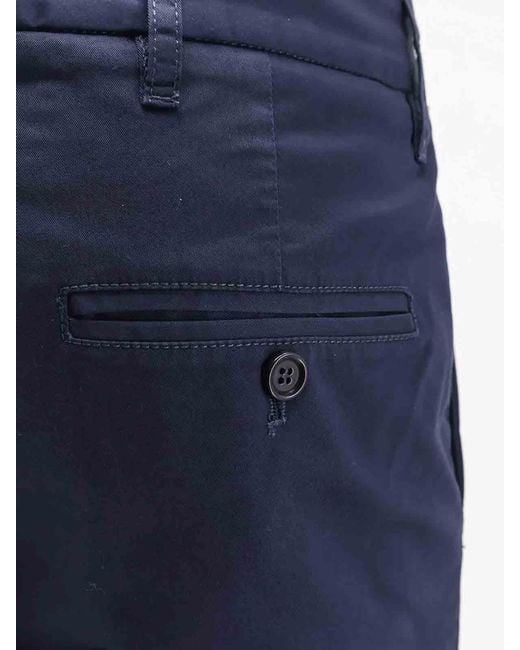 Aspesi Blue Stretch Cotton Trousers