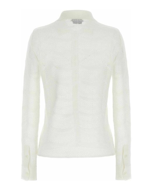 Tom Ford White Openwork Cardigan