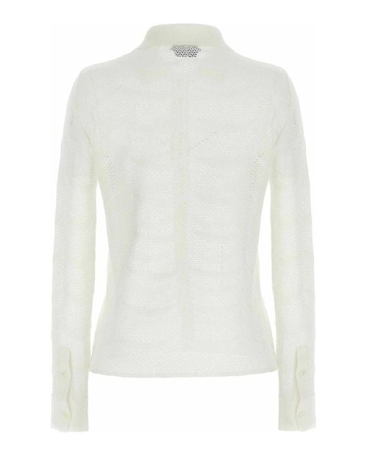 Tom Ford White Openwork Cardigan
