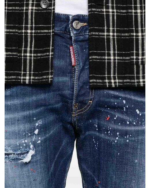 DSquared² Blue Stretch Cotton Jeans for men