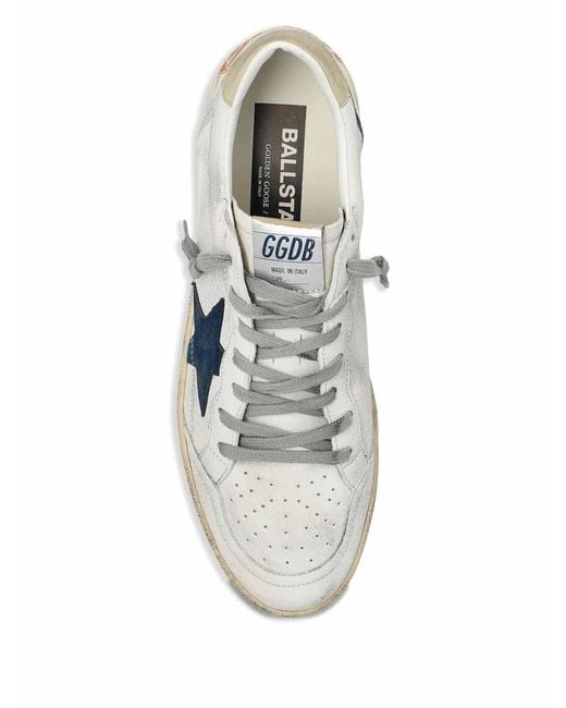 Golden Goose Deluxe Brand White Nappa Upper Toe Suede Star Leather Heel for men