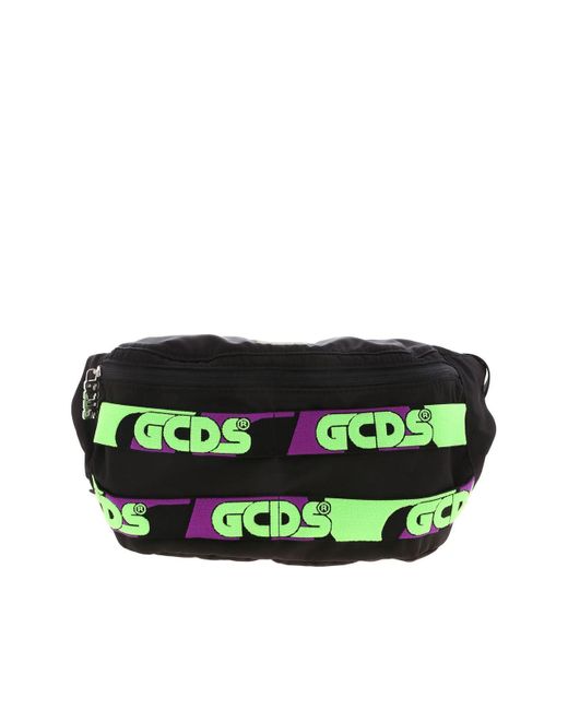 Gcds Green Logo Tech Fabric Belt Bag for men