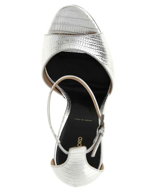 Tom Ford White Tejus Sandals