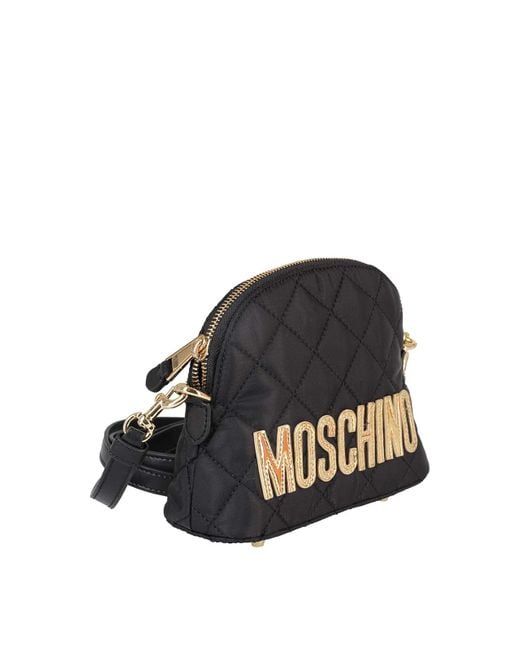 Moschino Quilted Fabric Cross Body Bag in Black Lyst UK