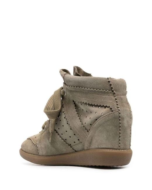 Isabel Marant Brown Bobby Leather Sneakers
