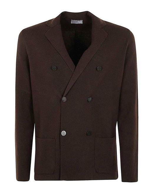 Drumohr Black Double Breasted Blazer for men