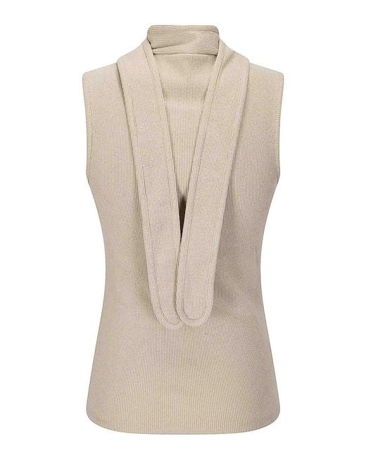 Lemaire Natural Asymmetrical Fitted Top