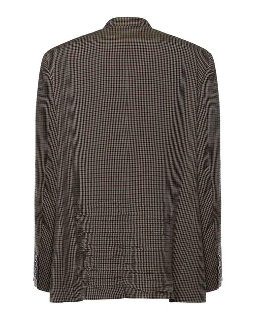 Balenciaga Black Sb Checked Lyocell Blazer for men