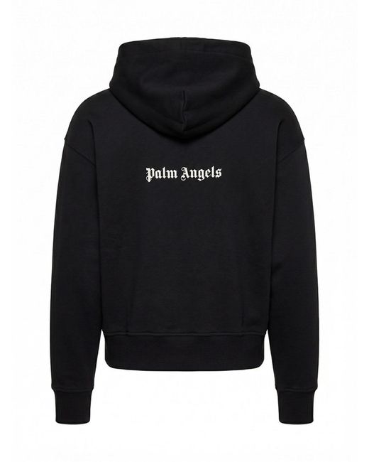 Palm Angels Black Statement Regular Hoodie for men