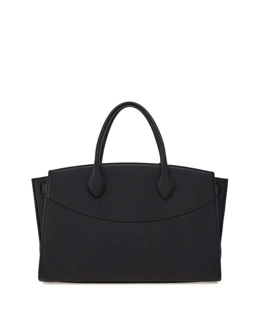 Ferragamo Black New Studio Soft Large Bag