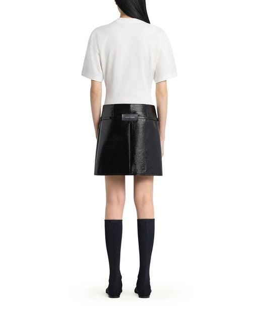 Courreges White Cotton T-Shirt With Print