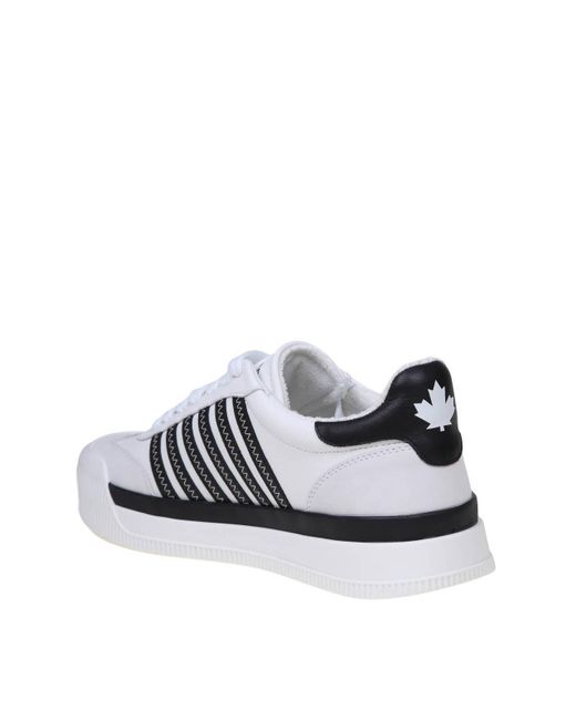 DSquared² White New Jersey Sneakers In Leather for men
