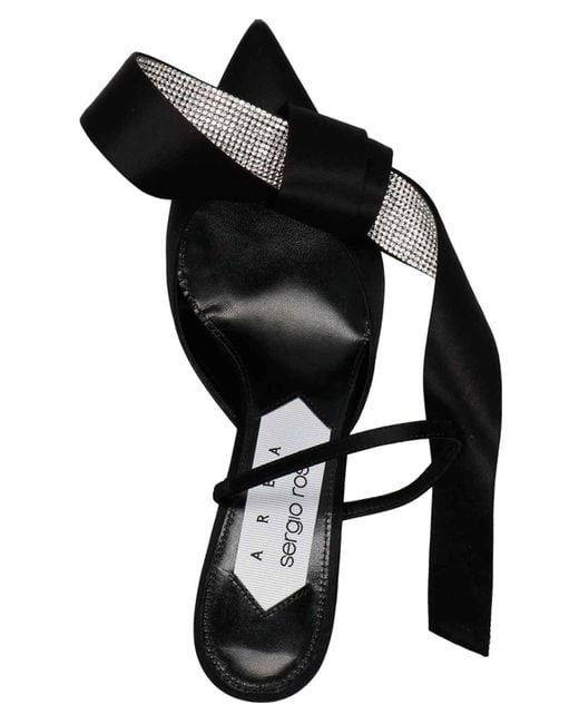 Sergio Rossi Black Leather Mules