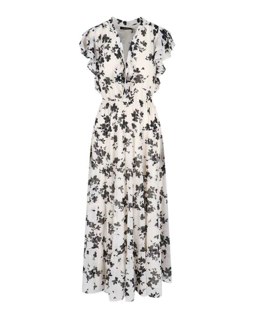 Ralph Lauren White Draped Maxi Dress
