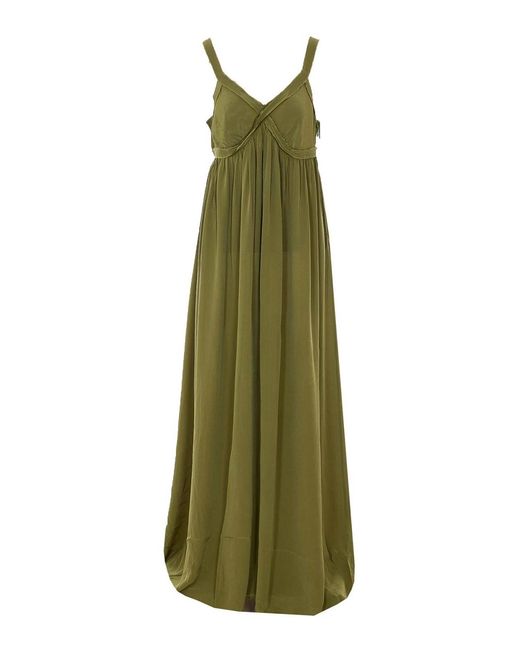 Essentiel Antwerp Green Martini Jacobean Maxi Dress