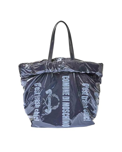 Borsa Trash Chic di Moschino in Blue