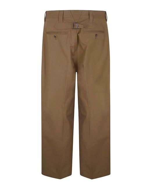 Comme Des Garcons Hommes Plus Brown Cotton Wide Straight Leg Trousers for men