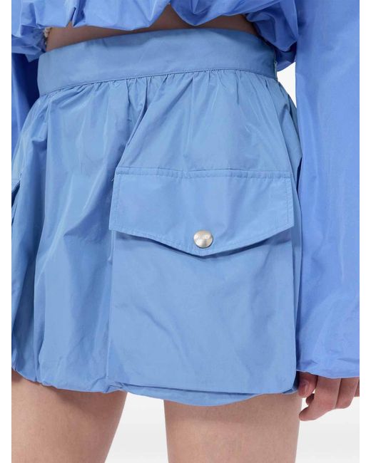 MSGM Blue Mini Skirt