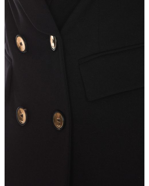 Pinko Black Glorioso Double Breasted Closure Jacket
