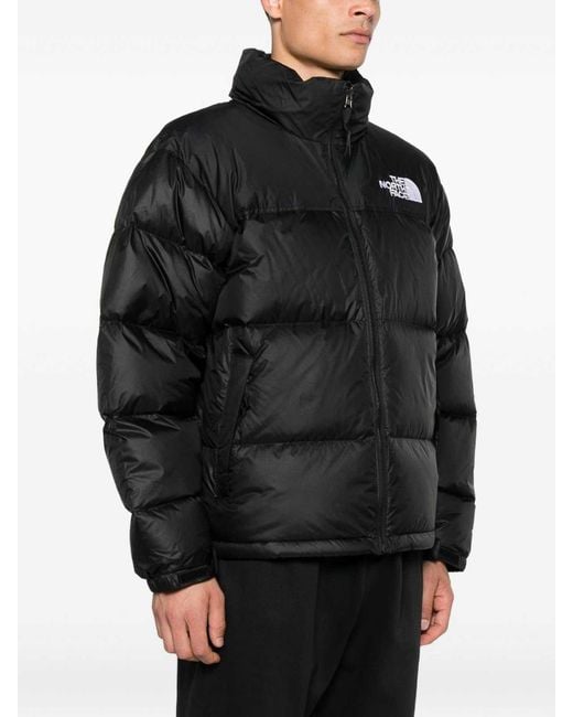 The North Face Black Puffer Jacket With High Collar for men