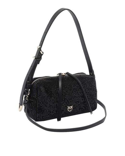 Pinko Black Trittico Mini Crossbody Bag