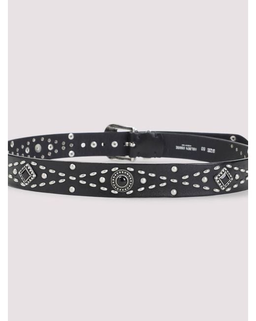 Golden Goose Deluxe Brand White Studded Belt