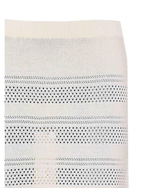 Twinset Natural Cream Knitted Skirt