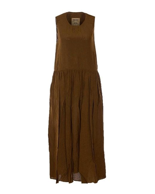 Uma Wang Natural Mustard Ardal Dress Sleeveless