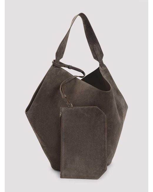 Khaite Brown Lotus Medium Tote Bag
