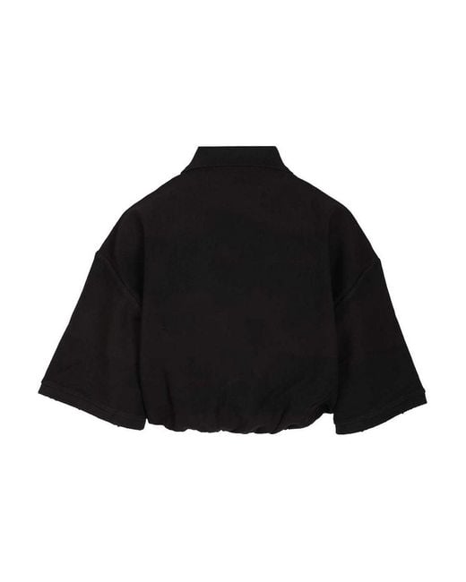 Alexander Wang Black Deconstructed Polo Shirt