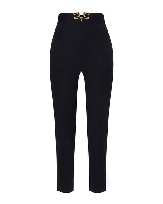 Elisabetta Franchi Blue Cropped Trousers