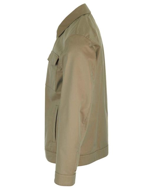 Fay Green Cotton Field Jacket for men