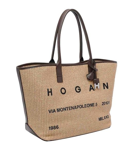 Hogan Natural Medium Address Shopping Bag