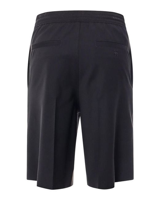Givenchy Blue Virgin Wool Bermuda Shorts for men