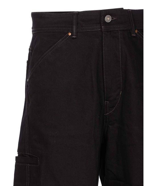 Lemaire Black Twisted Pants for men