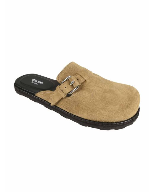 Moschino White Leather Mules for men