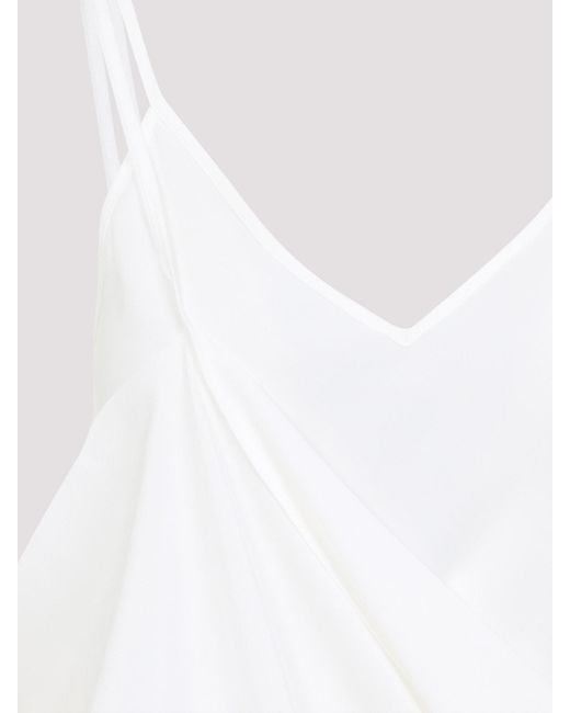 MM6 by Maison Margiela White Silk Mini Dress