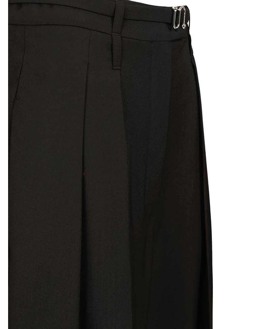Sportmax Black Wide-Leg Trousers