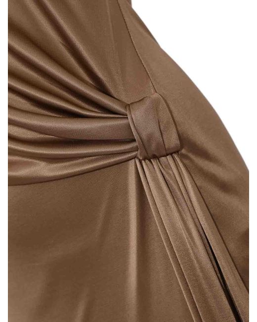 Elisabetta Franchi Natural Carpet Dress
