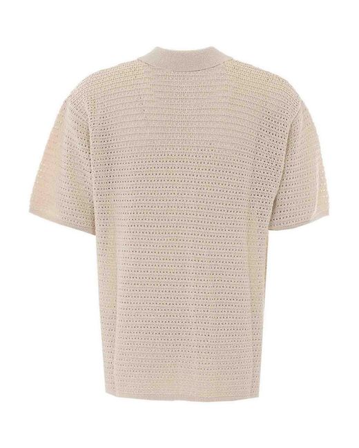 Represent Natural Ecru Pico Knit Shirt for men