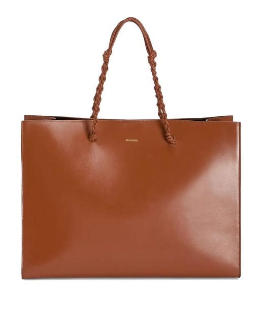 Jil Sander Brown Tangle Shopping Bag