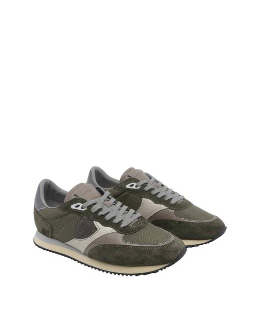 Philippe Model Gray Blville Suede Sneakers for men