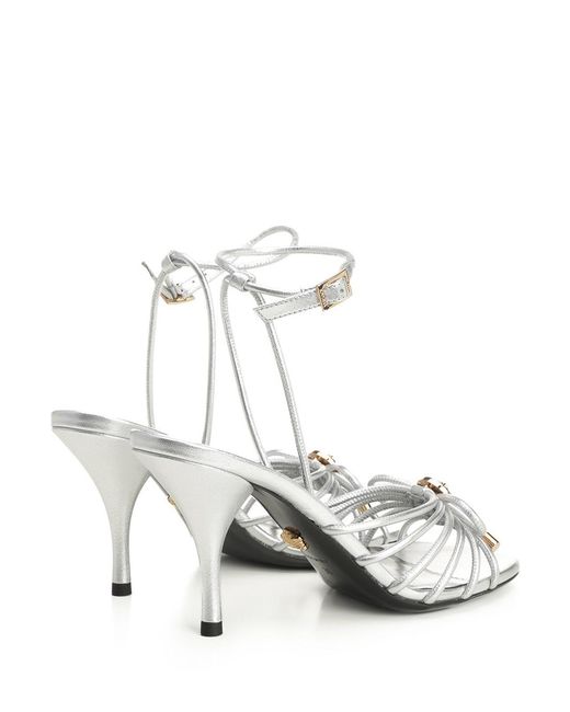 Versace White Leather Sandal