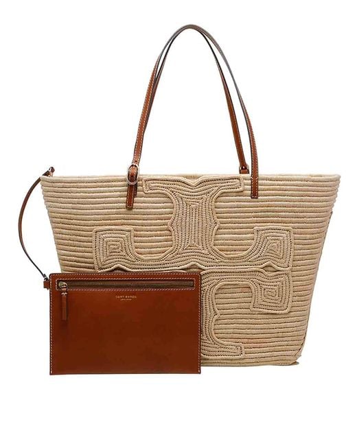 Tory Burch Natural Large Ella Tote Bag